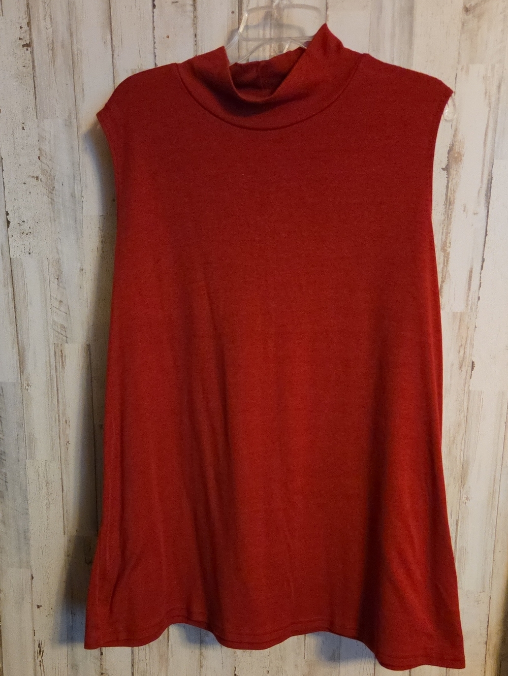 croft & barrow Rust Red Sleeveless Mock Neck Tank